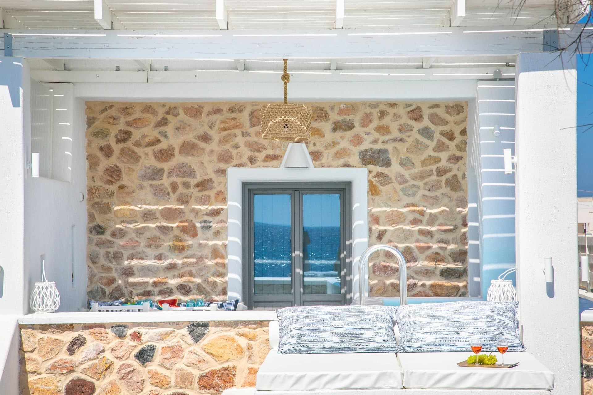 Luxury two-bedroom suite with private hot tub on the beachfront, Exomitis – photo 55 of 56