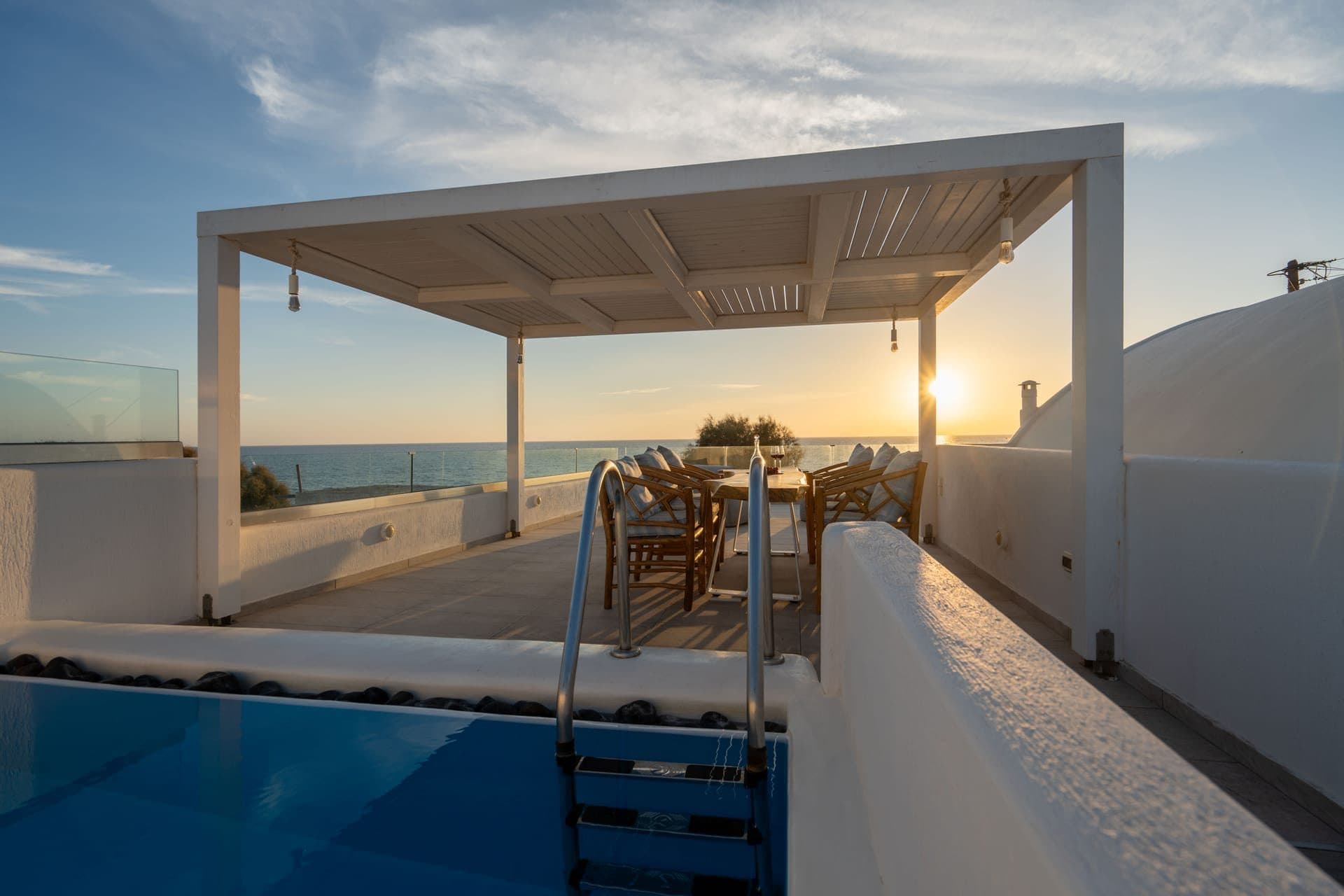 Executive Duplex Three Bedroom Villa with two hot tubs and beach front, Exomitis – photo 26 of 50
