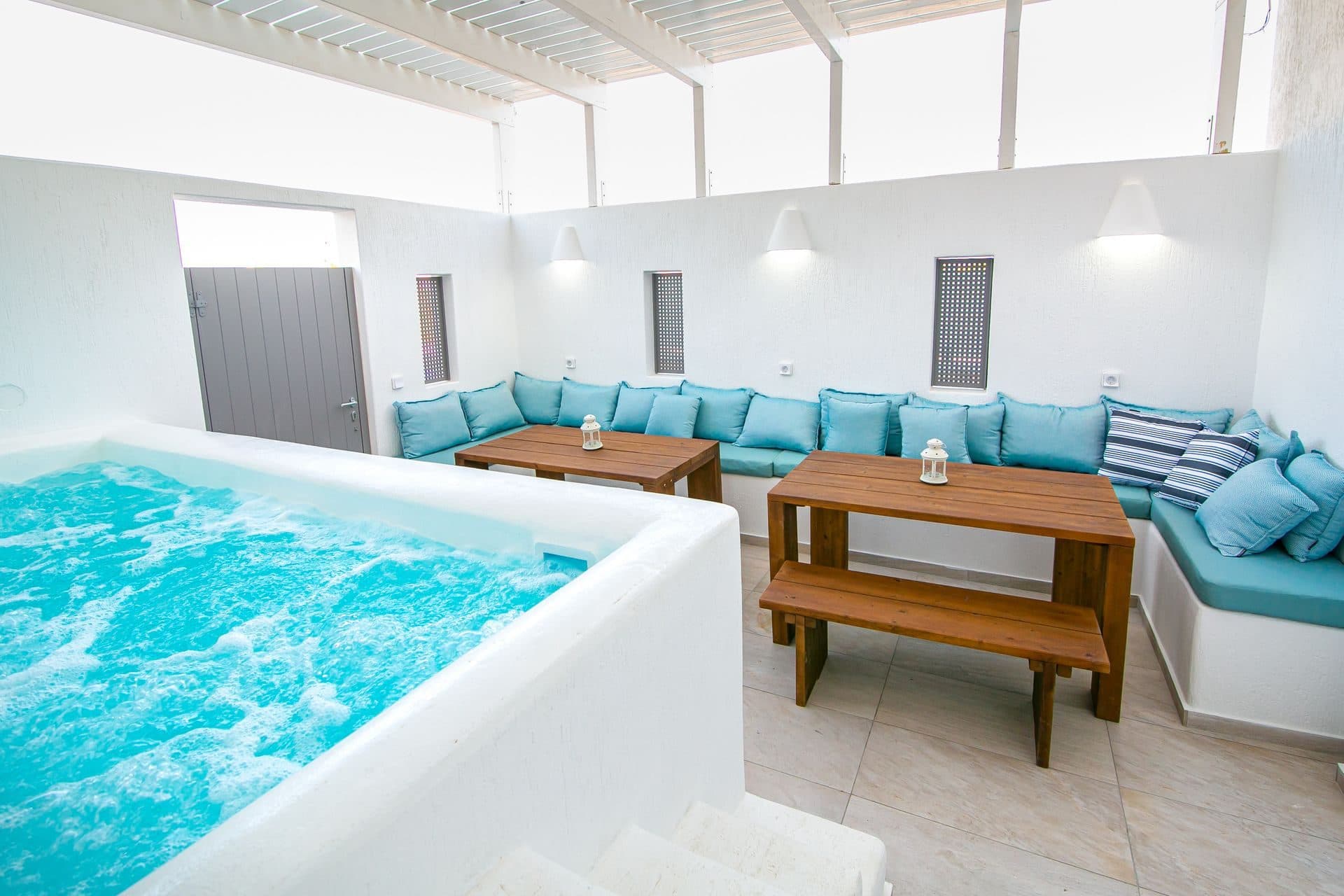 Executive Duplex Three Bedroom Villa with two hot tubs and beach front, Exomitis – photo 48 of 50